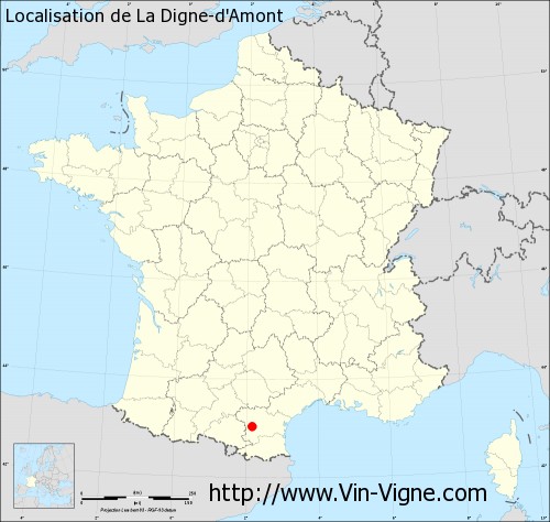 Carte  de La Digne-d'Amont